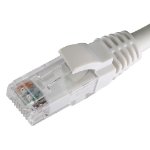 Cablenet 0.5m Cat5e RJ45 White U/UTP LSOH 24AWG Snagless Booted Patch Lead