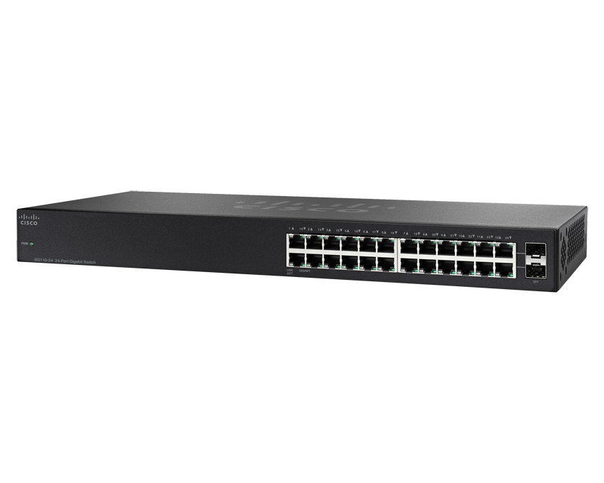 Cisco SG110-24 Unmanaged L2 Gigabit Ethernet (10/100/1000) Black