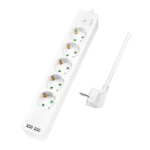 LogiLink LPS249U power extension 1.5 m 5 AC outlet(s) Indoor White