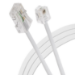 Maplin RJ11 Connector to RJ45 Plug Telephone Lead 1m - White