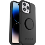 OtterBox Otter+Pop Case for iPhone 14 Pro, Shockproof, Drop proof, Protective Case with PopSockets PopGrip, 3x Tested to Military Standard, Antimicrobial Protection, Black