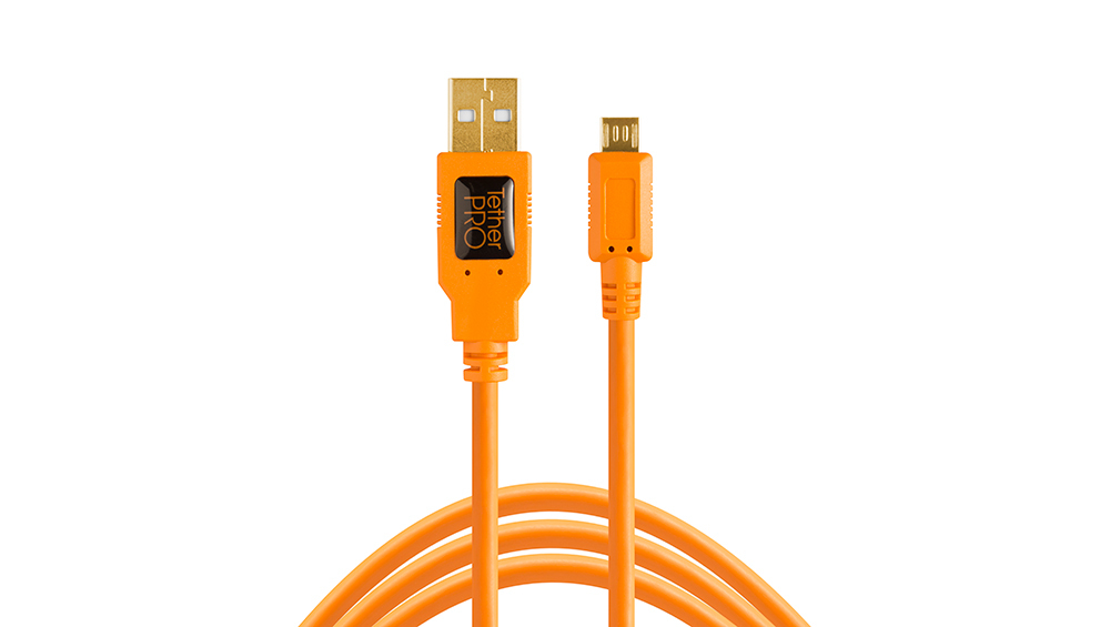 Image of Tether Tools CU5430ORG USB cable 4.6 m USB 2.0 USB A Micro-USB B...