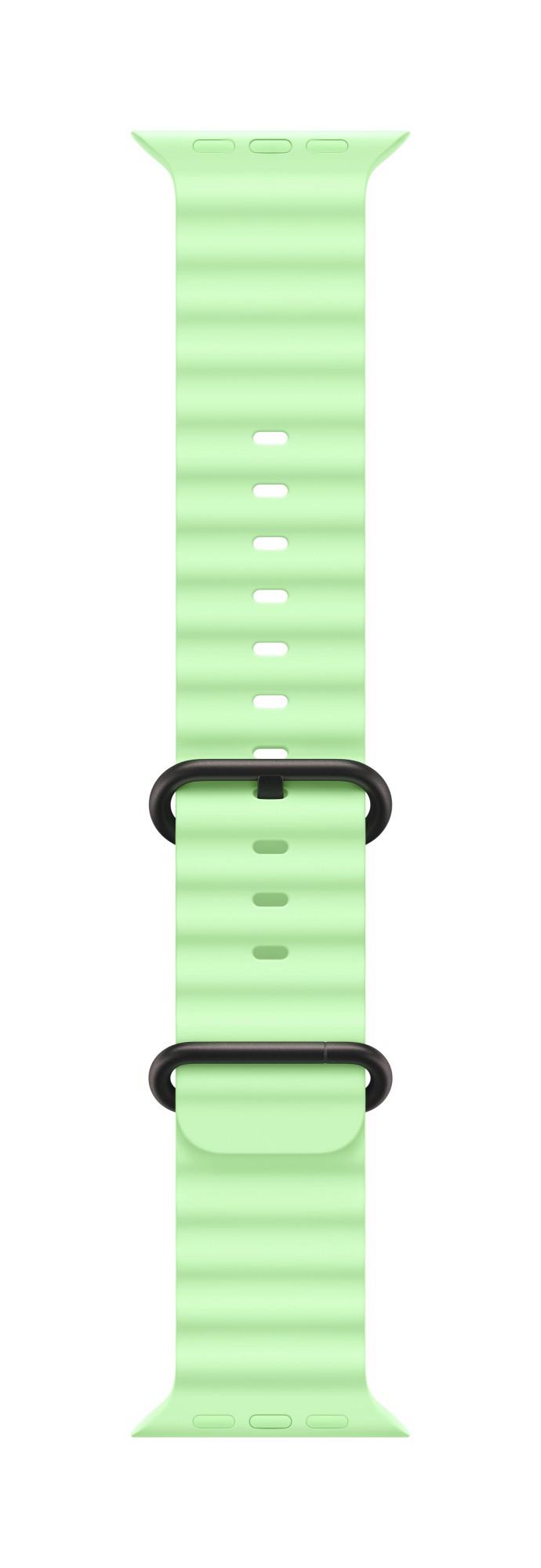 Apple Black Titanium Finish Band Green Fluoroelastomer. Titanium