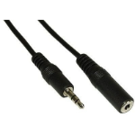 InLine 3.5 mm M-F 1m audio cable 3.5mm Black