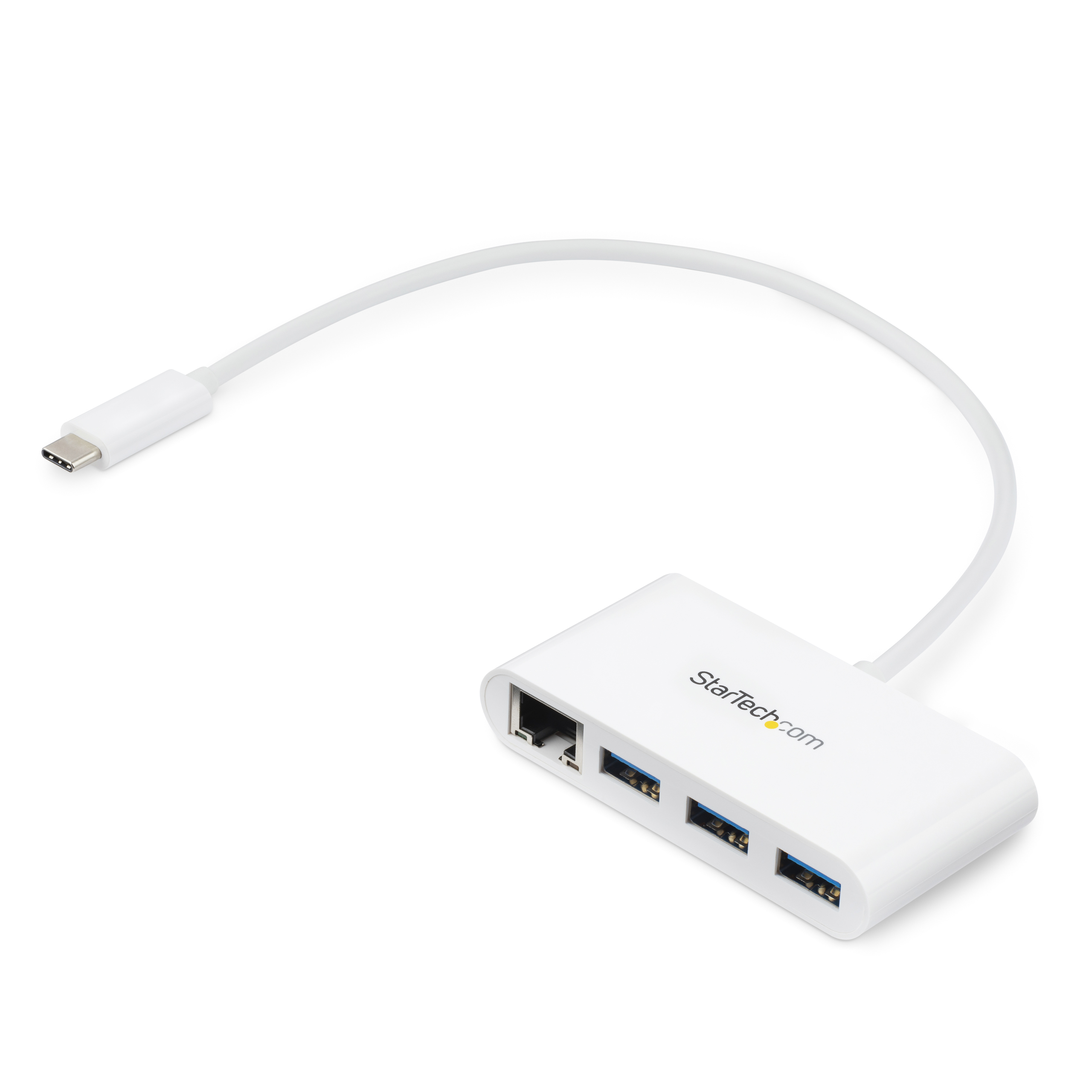 Image of StarTech.com 3-Port USB-C Hub with Gigabit Ethernet - USB-C to 3x...