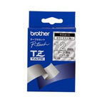 Brother Gloss Laminated Labelling Tape - 12mm, White/Clear label-making tape TZ