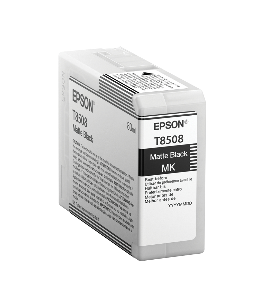 Image of Epson C13T850800/T8508 Ink cartridge black matt 80ml for Epson...