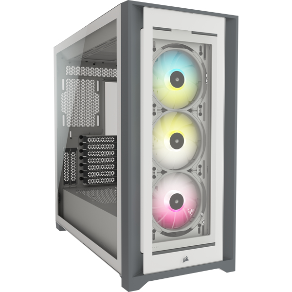 Image of Corsair iCUE 5000X RGB Midi Tower White