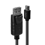 Lindy 3m Mini DisplayPort Male to DisplayPort Male, Black