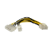 StarTech.com 6in 4 Pin to 8 Pin EPS Power Adapter with LP4 - F/M