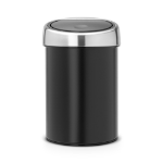 Brabantia Touch Bin 3 l Rond Zwart, Zilver