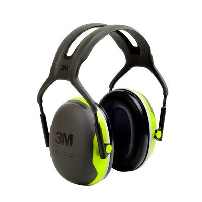 Image of 3M PELTOR Earmuffs X Series - Adult - Black - Green - Head-band -...