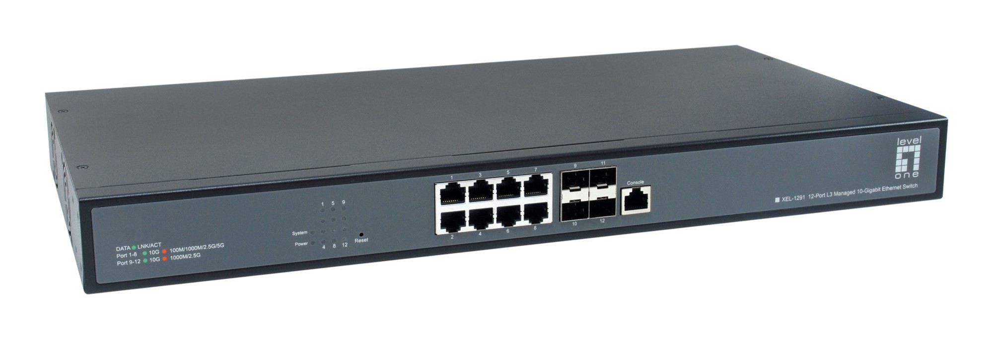 12-Port L3 Managed 10-Gigabit Switch, 8 x 1G/2.5G/5G/10G RJ45