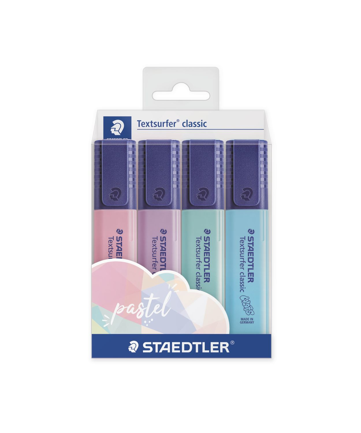 Image of Staedtler 364 C marker 4 pc(s) Light Blue, Mint, Pink, Violet