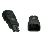Microconnect PE147AD cable gender changer C14 C7 Black