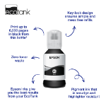 Epson C13T03M140/111 Ink bottle black high-capacity, 6K pages 120ml for Epson ET-M 1100