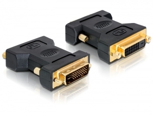 Image of DeLOCK Adapter DVI 24+1 male/female DVI-D Black