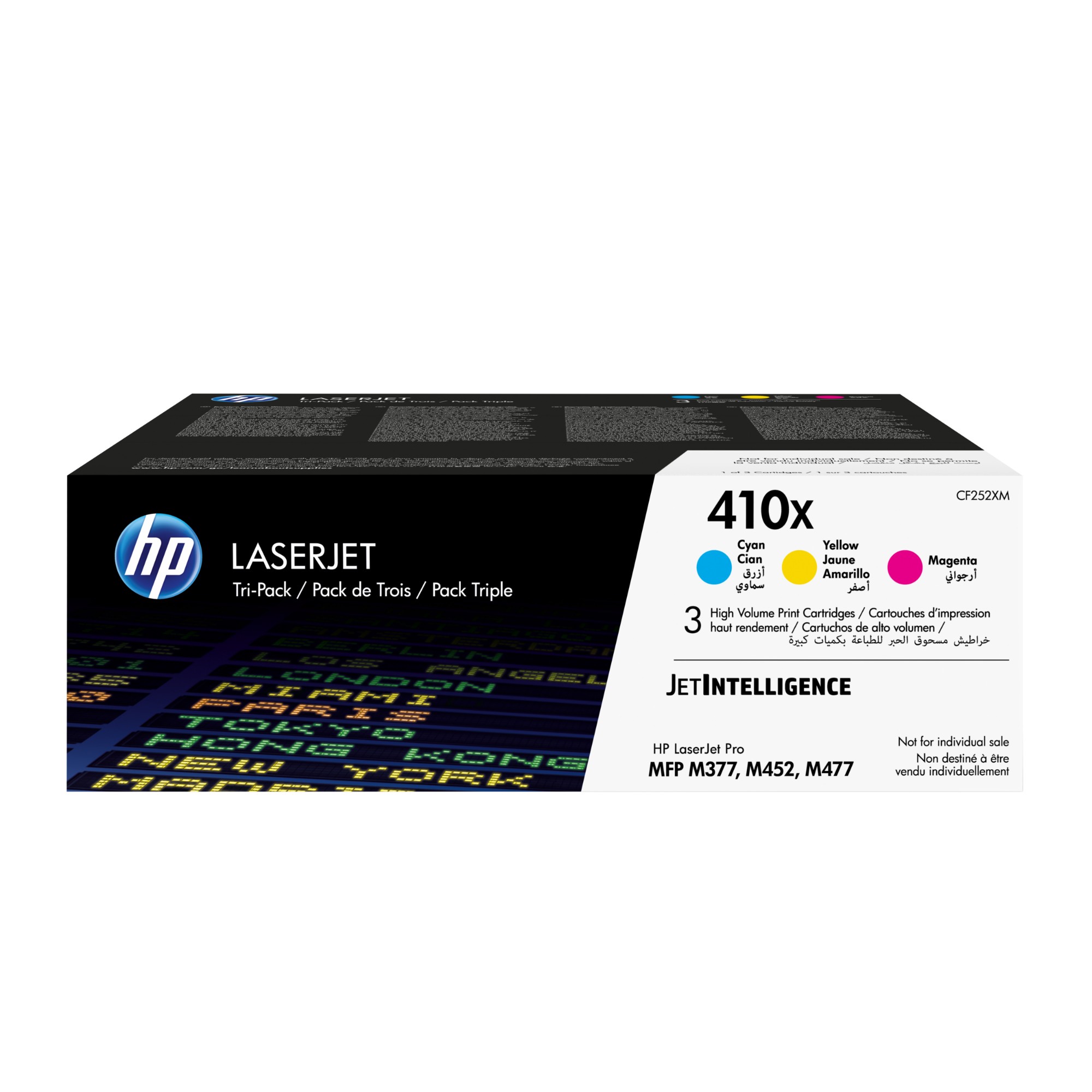 HP CF252XM/410X Toner cartridge MultiPack C,M,Y, 3x5K pages ISO/IEC 19798 Pack=3 for HP Pro M 452