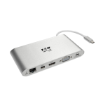 Tripp Lite U442-DOCK1 laptop dock/port replicator Wired USB 3.2 Gen 1 (3.1 Gen 1) Type-C Silver
