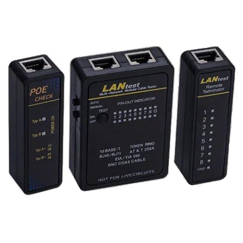 Image of FDL NETWORK CABLE TESTER WITH REMOTE AND PoE MODULE