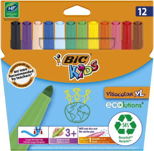BIC 8922231 felt pen Multicolour 12 pc(s)