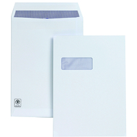 H27070 BOOKS ACM PRESS Pocket Envelope C4 Self Seal Window 120gsm White (Pack 250) - H27070