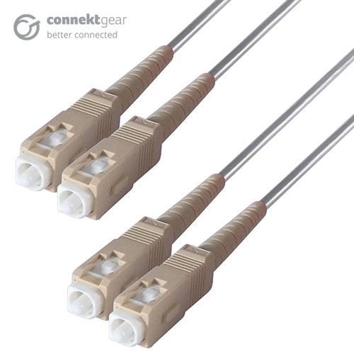connektgear 1m Duplex Fibre Optic Multi-Mode Cable OM1 62.5/125 Micron