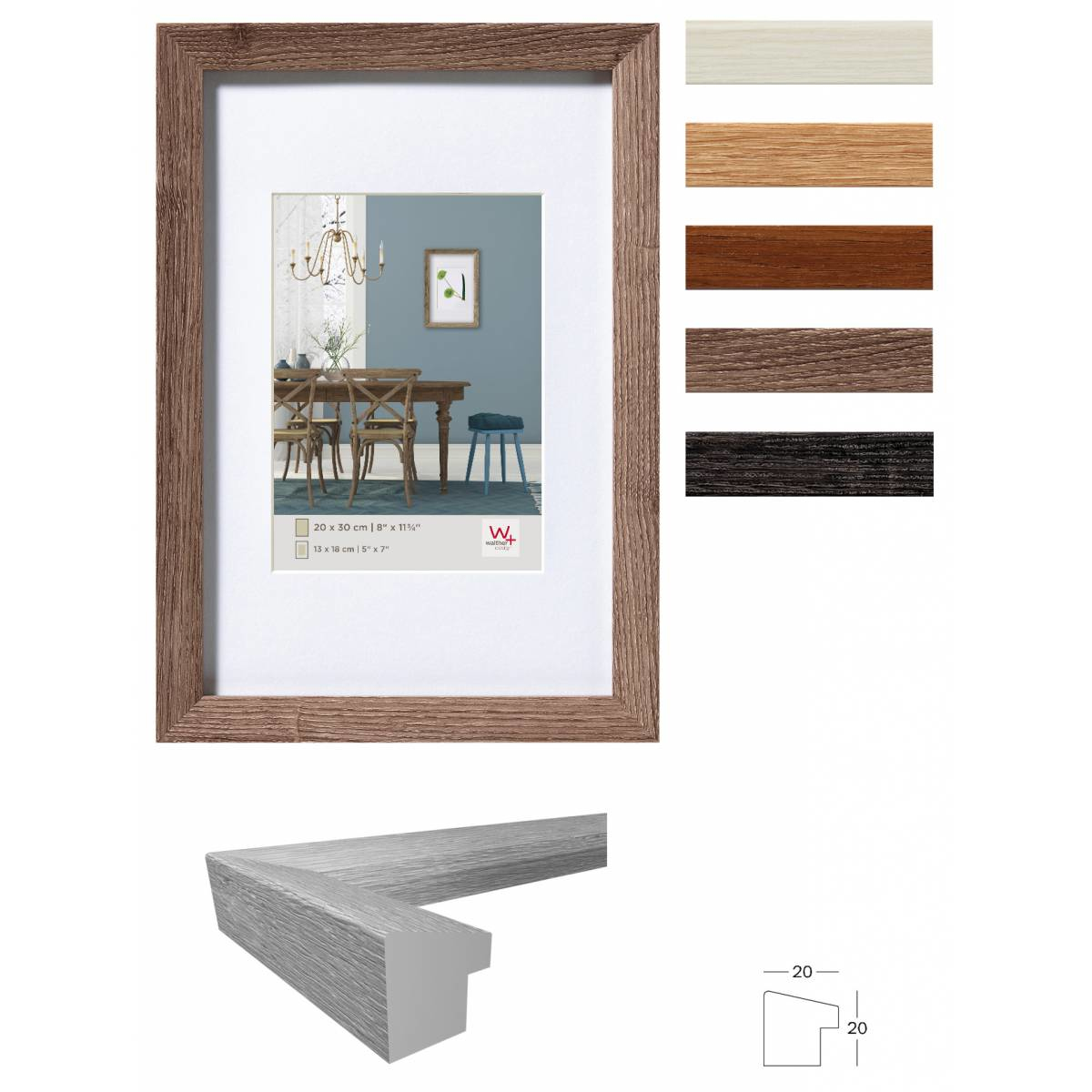 Image of Walther EF220D - MDF - Grey - Single picture frame - Wall - 15 x...