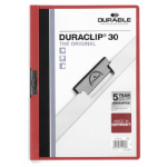 Durable Duraclip 30 report cover PVC Red, Transparent