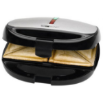 Clatronic ST/WA 3670 sandwich maker 800 W Black, Stainless steel