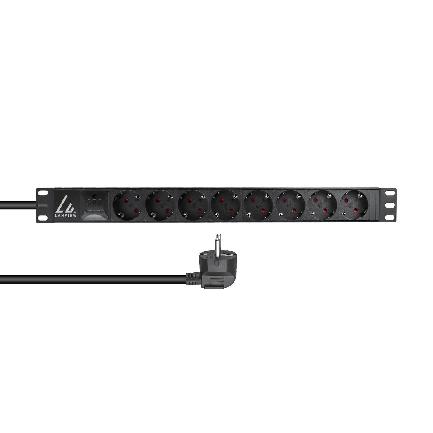 Lanview Black Lvr-3Msch-Spd-Sch8 Power Distribution Unit (Pdu) 8 Ac Outlet(S