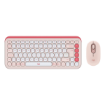 Logitech POP Icon Combo toetsenbord Inclusief muis Universeel Bluetooth QWERTY US International Roze, Wit