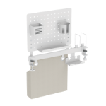 LogiLink Pegboard Office Rail Storage System, white