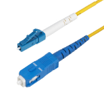 StarTech.com .com 5m (16.4ft) LC to SC (UPC) OS2 Single Mode Fiber Cable - Patch cable - LC/UPC single-mode (M) to SC/UPC single-mode (M) - 5 m - 2 mm - fibre optic - simplex - 9 / 125 micron - OS1/OS2 - halogen-free, bi-directional, passive - yellow