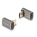 DeLOCK USB Adapter 40 Gbps USB Type-C PD 3.0 100 W male to female angled 8K 60 Hz metal