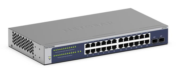 Netgear Blue Gs724tv6 Managed L2+/L3 Gigabit Ethernet (10/100/1000) 1U
