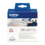 Brother DK-22113 DirectLabel Etikettes Transparent 62mm x 15,24m for Brother P-Touch QL/700/800/QL 12-102mm/QL 12-103.6mm