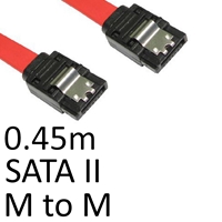 Locking SATA II (M) to Locking SATA II (M) 0.45m Red Internal Data Cable