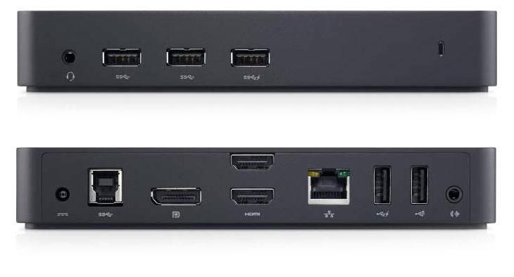 DELL 452-BBOU laptop dock/port replicator Wired USB 3.2 Gen 1 (3.1 Gen 1) Type-A Black