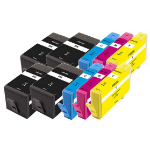 Peach PI300-886 inktcartridge 10 stuk(s) Compatibel Hoog (XL) rendement Zwart, Cyaan, Magenta, Geel