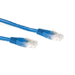 ACT Blauwe 0,5 meter U/UTP CAT6A patchkabels met RJ45 connectoren
