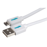 Maplin USB-A to Micro USB-B Cable - White - 0.5m