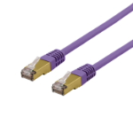 Deltaco SFTP-60PAH networking cable Purple 0.5 m Cat6a S/FTP (S-STP)