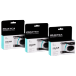Praktica Single Use Disposable Colour Film Camera with Flash - Green - Pack of 3