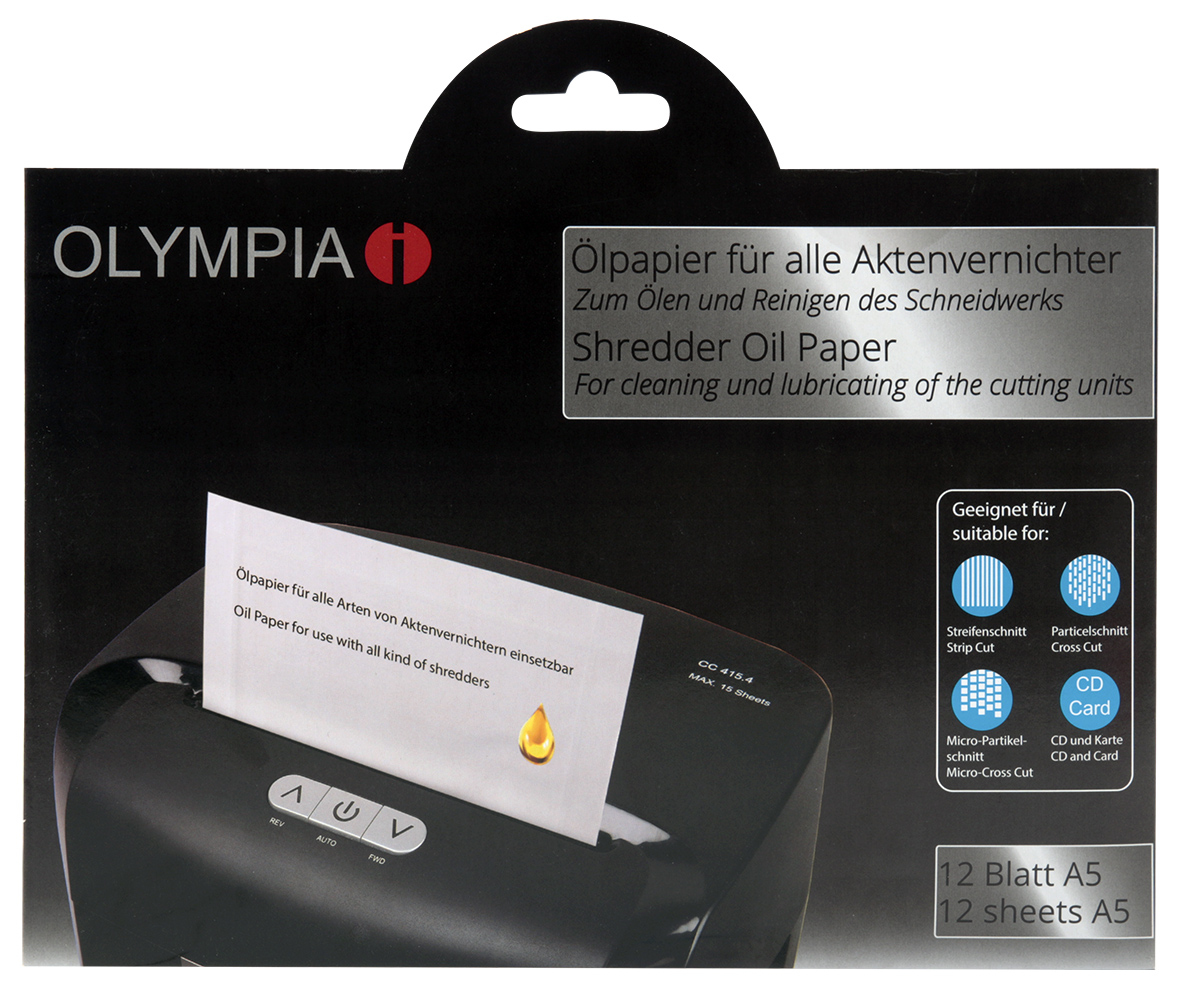 Image of Olympia 9130 paper shredder accessory Lubricating oil 12 pc(s)