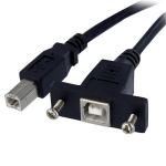 StarTech.com USBPNLBFBM3 USB cable USB 2.0 35.8" (0.91 m) USB B 0.48 Gbit/s Black