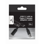 Gembird A-USB3-AMCF-01 USB-kabel USB 3.2 Gen 1 (3.1 Gen 1) 0,1 m USB A USB C Zwart