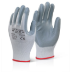 BEESWIFT Nitrile Foam Polyester Glove Grey XL (Box of 10)