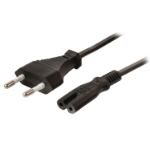 Maplin Power Lead IEC C7 fig 8 2 pin plug to Euro 2 Pin Plug 5m (Not Fused)