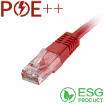 Cablenet 5m Cat6 RJ45 Red U/UTP PVC 24AWG Flush Moulded Booted Patch Lead (PK 50)